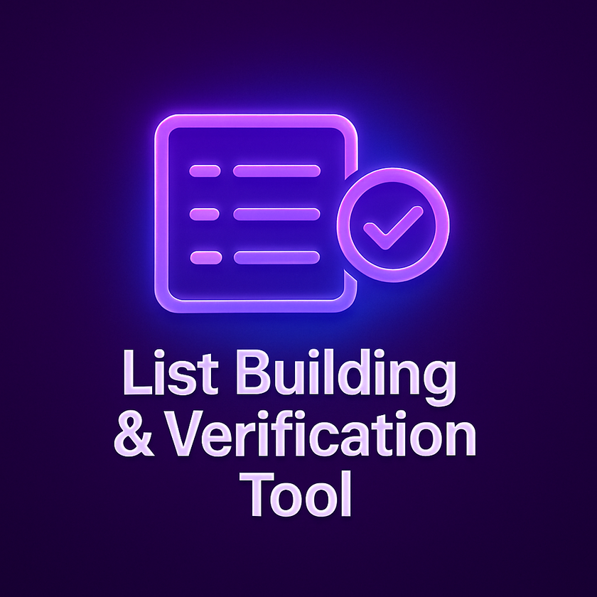 SMS & Email List Building & Verification Tool