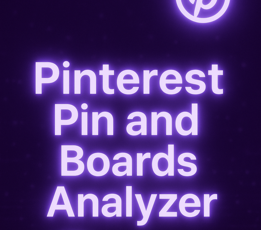 Pinterest Pin And Boards Analyzer